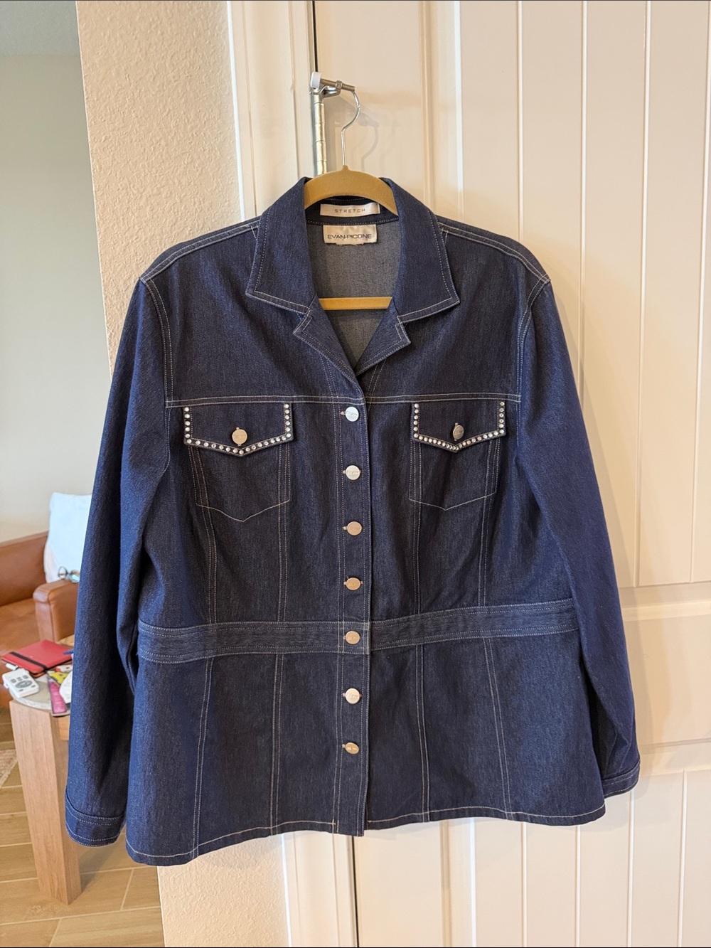Jean Jacket by Evan-Picone Dark Denim Stretch